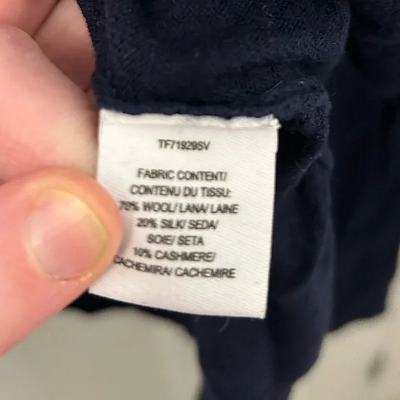 Derek Lam 10 Crosby Navy Knit Top, Sz S - Picture 4 of 6